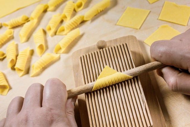 ‘Garganelli’, a fresh pasta typical from Imola and the whole Romagna